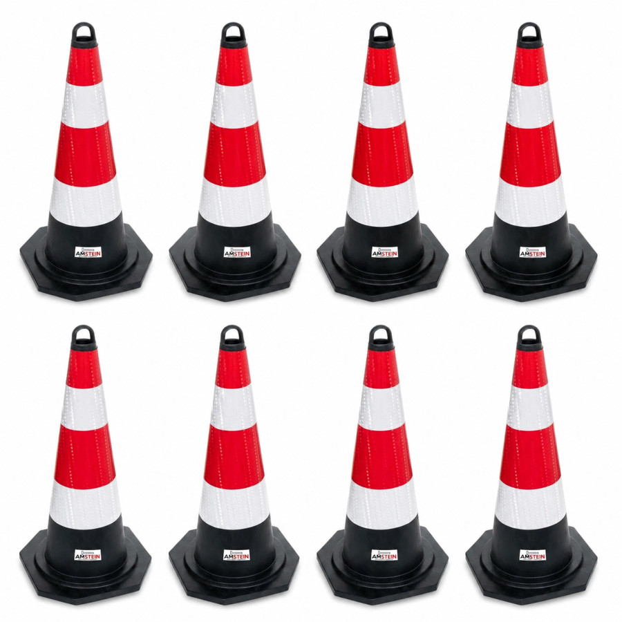 8x Warnkegel Warnleitkegel Verkehrsleitkegel Verkehrskegel 60cm Amstein AM-07