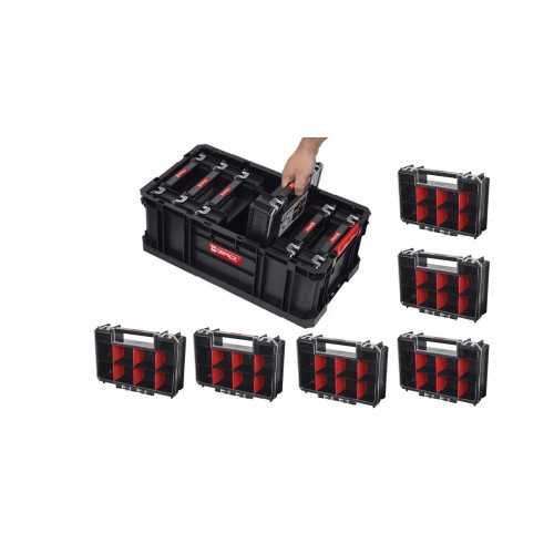 Werkzeugkasten Werkzeugbox + 6 Multi Organizer Lagerboxen QBRICK 1613