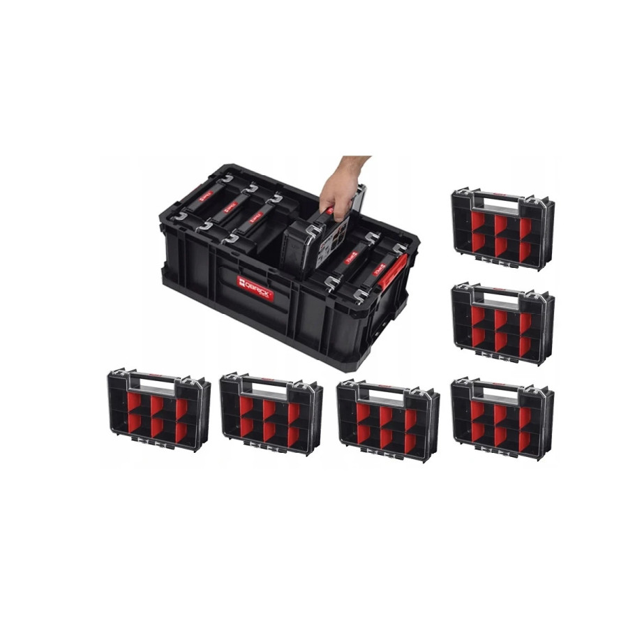 Werkzeugkasten Werkzeugbox + 6 Multi Organizer Lagerboxen QBRICK 1613