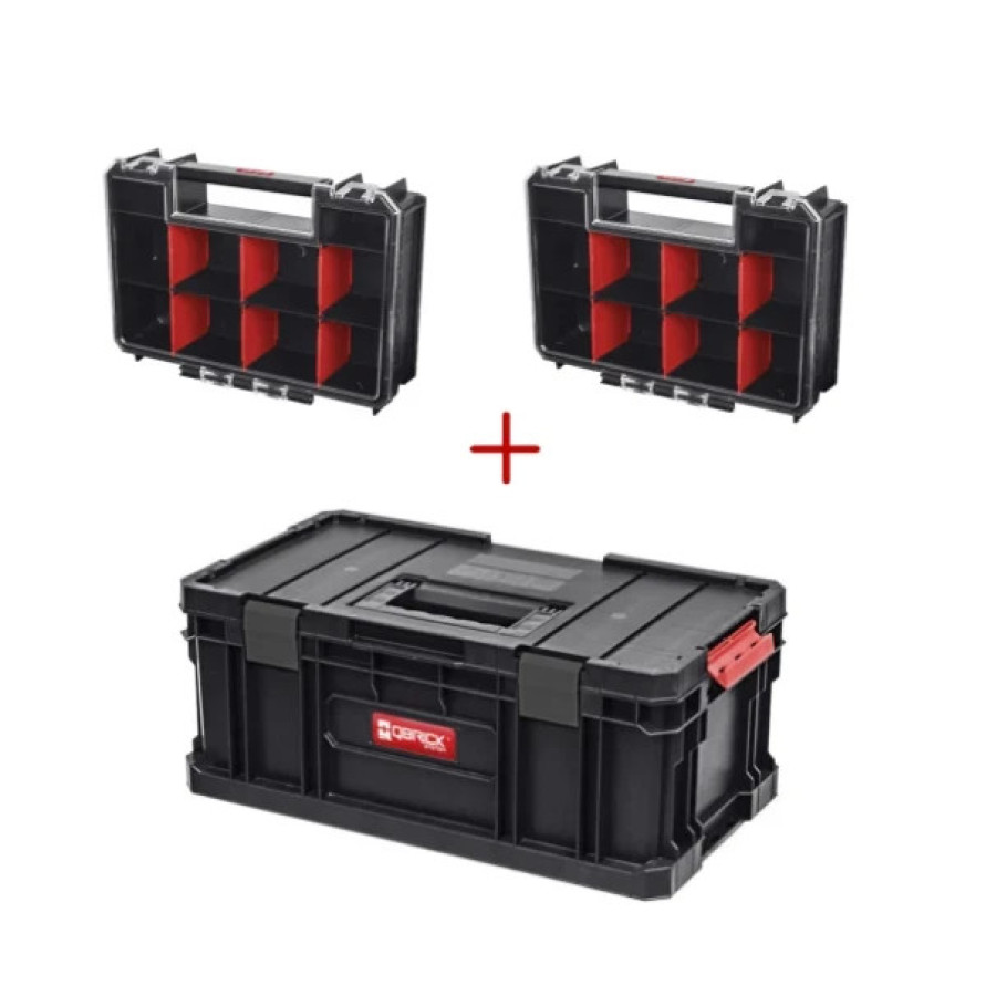 Werkzeugkoffer Werkzeugkasten QBRICK 1606 Box mit 2 Organizer Werkzeugkiste
