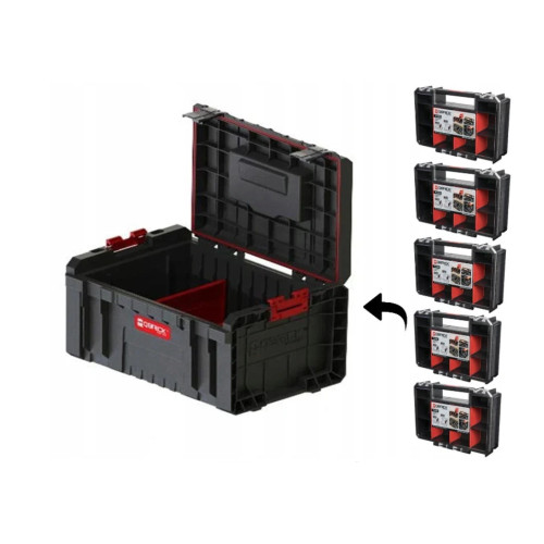 Werkzeugkasten SET QBRICK 5987 Modulare Werkzeugbox Koffer + 5 Multi Organizer