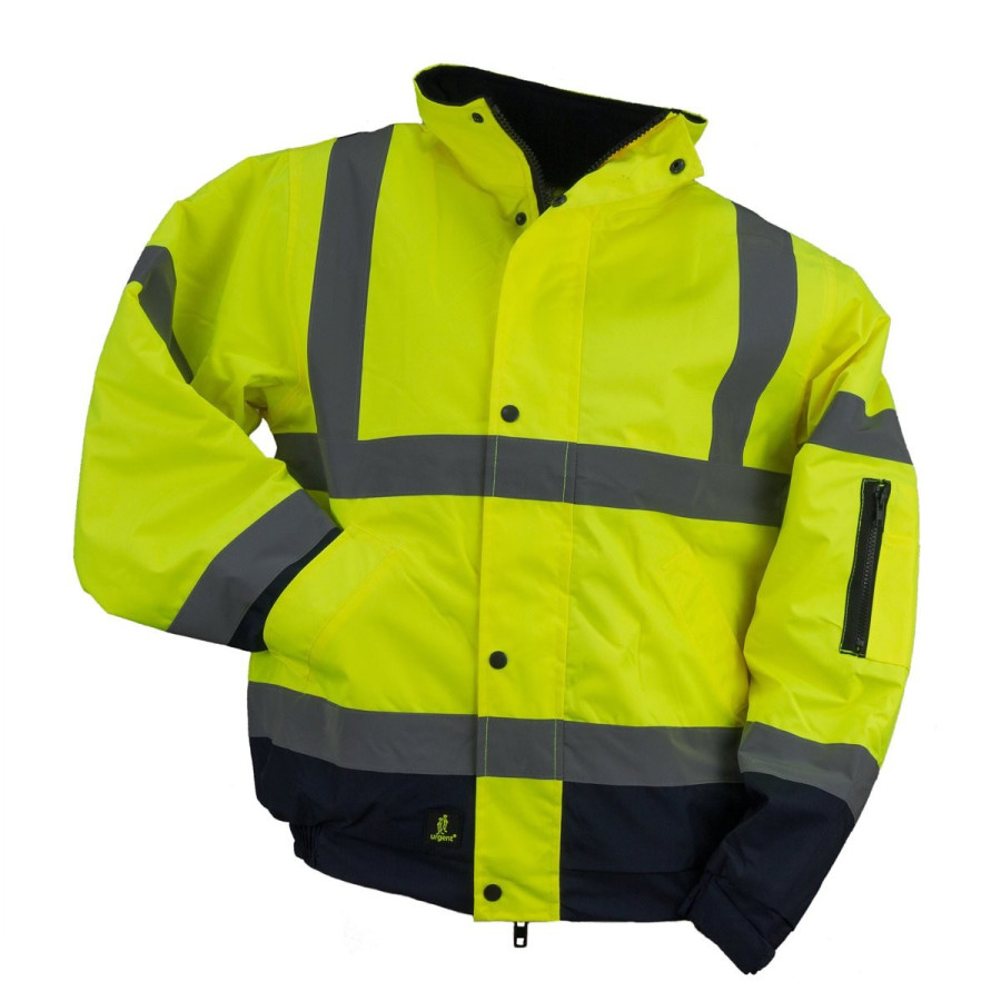 Gelbe Arbeitsjacke Warnjacke Pilotenjacke Herrenjacke URG BOMBER Jacke HSV