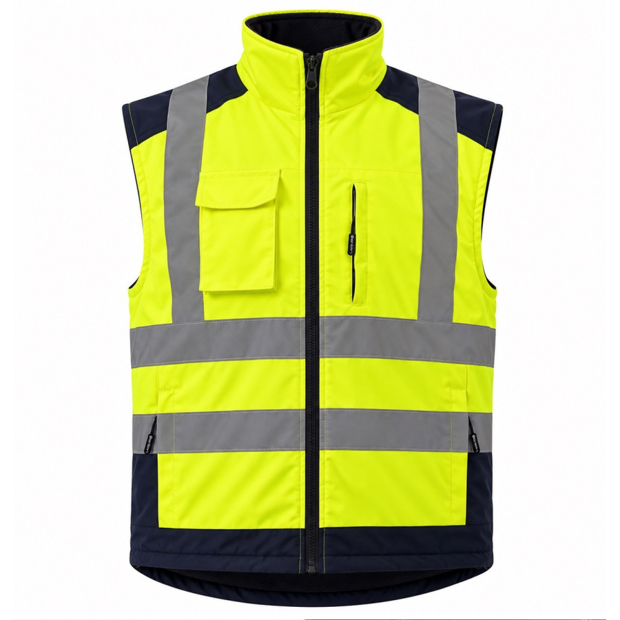 Arbeitsweste  Warnweste Warnbekleidung Warme Weste Herren Sicherheitsweste 41313
