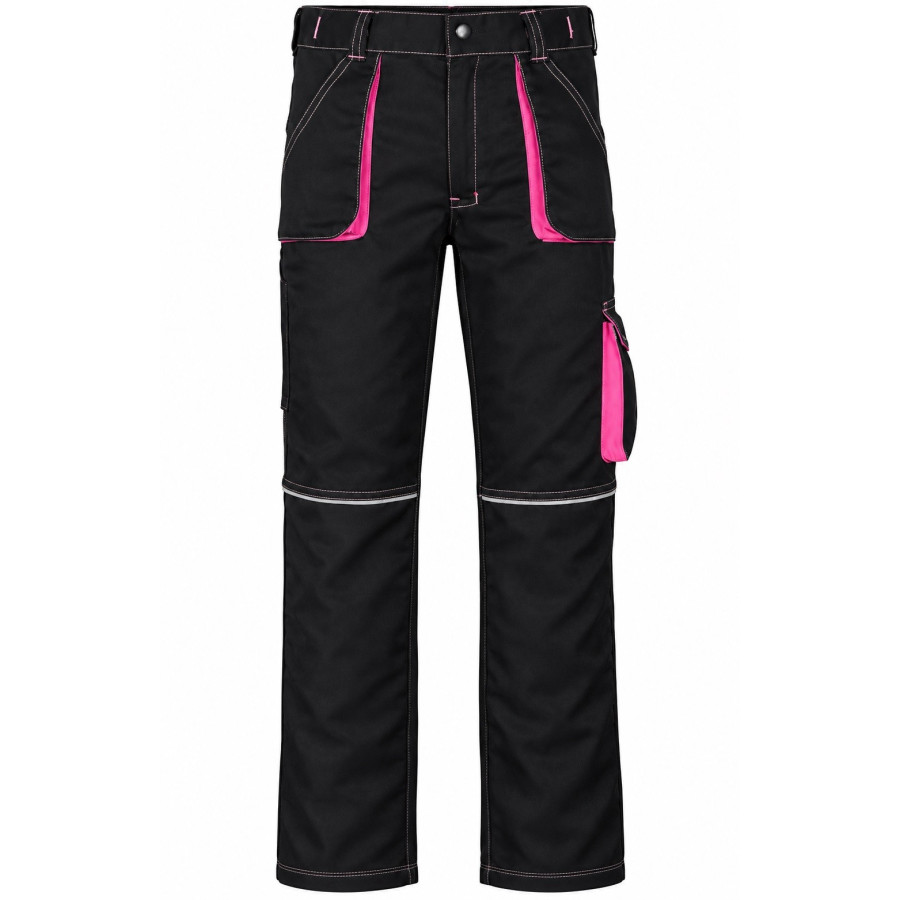 Kinderhose Hose für Kinder Arbeitshose Schutzhose Gartenhose NIZO H SCHWARZ PINK